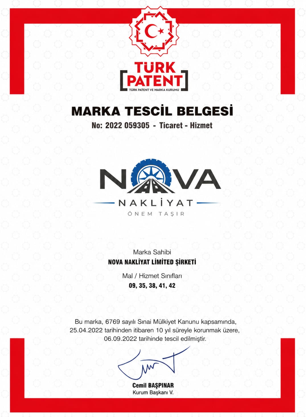 Marka Tescil Belgesi